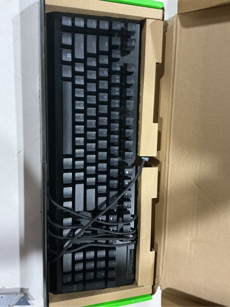 Condition photo showing Good Condition for razer blackwidow v4 x mechanical gaming keyboard: yellow switches linear & silent - 6 macro keys - chroma rgb - doubleshot abs keycaps - roller & media keys - snap tap