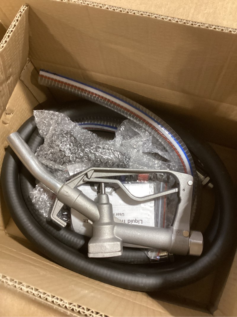 Condition photo showing Good Condition for orion motor tech diesel transfer pump, 12 volt fuel transfer pump with nozzle hoses for transferring diesel, kerosene, self priming dc electric fuel pump kit, oil not included 12gpm diesel pump kit