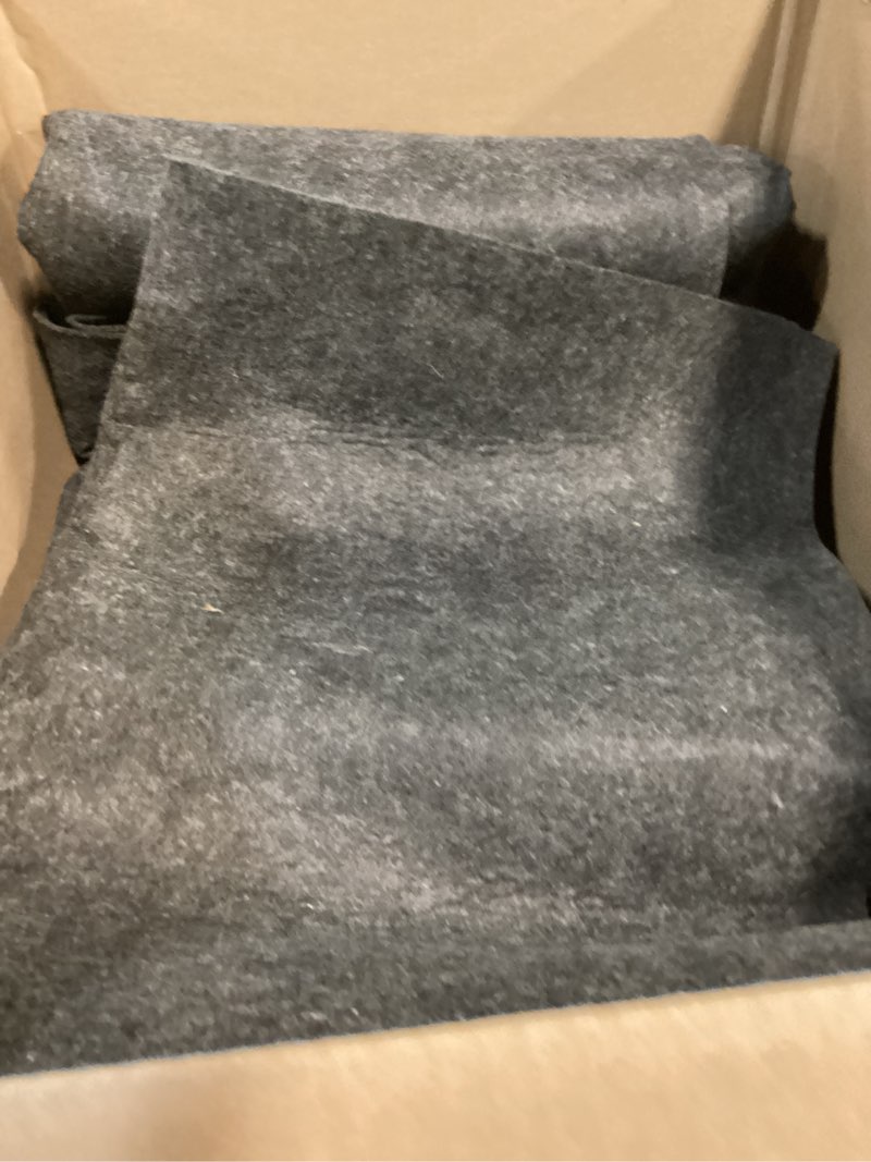 Condition photo showing As Is for felt fabric, craft felt cloth non-woven wool felt fabric sold by the yard 2 sheets -3 mm thick dark grey felt fabric