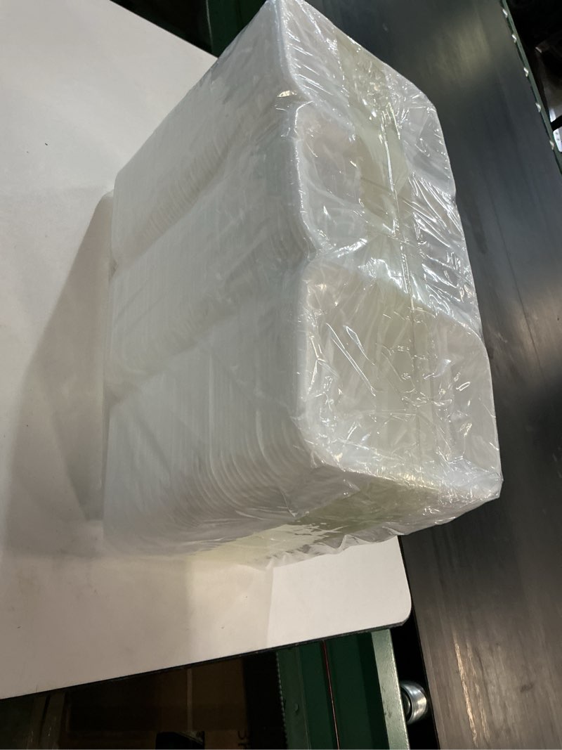 Condition photo showing New/Like New for 150 pcs crafts foam trays, white foam supermarket disposable poultry meat fruit trays, bbq grill roast food plates, rectangle diy craft painting trays for printmaking diy handicraft (8 x 4.7 x 1 in)