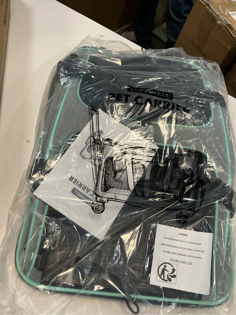 Condition photo showing Good Condition for LUFFWELL Large Cat Carrier with Wheels, 2-in-1 Rolling Pet Carrier for Two Cats with Whisper-Quiet W