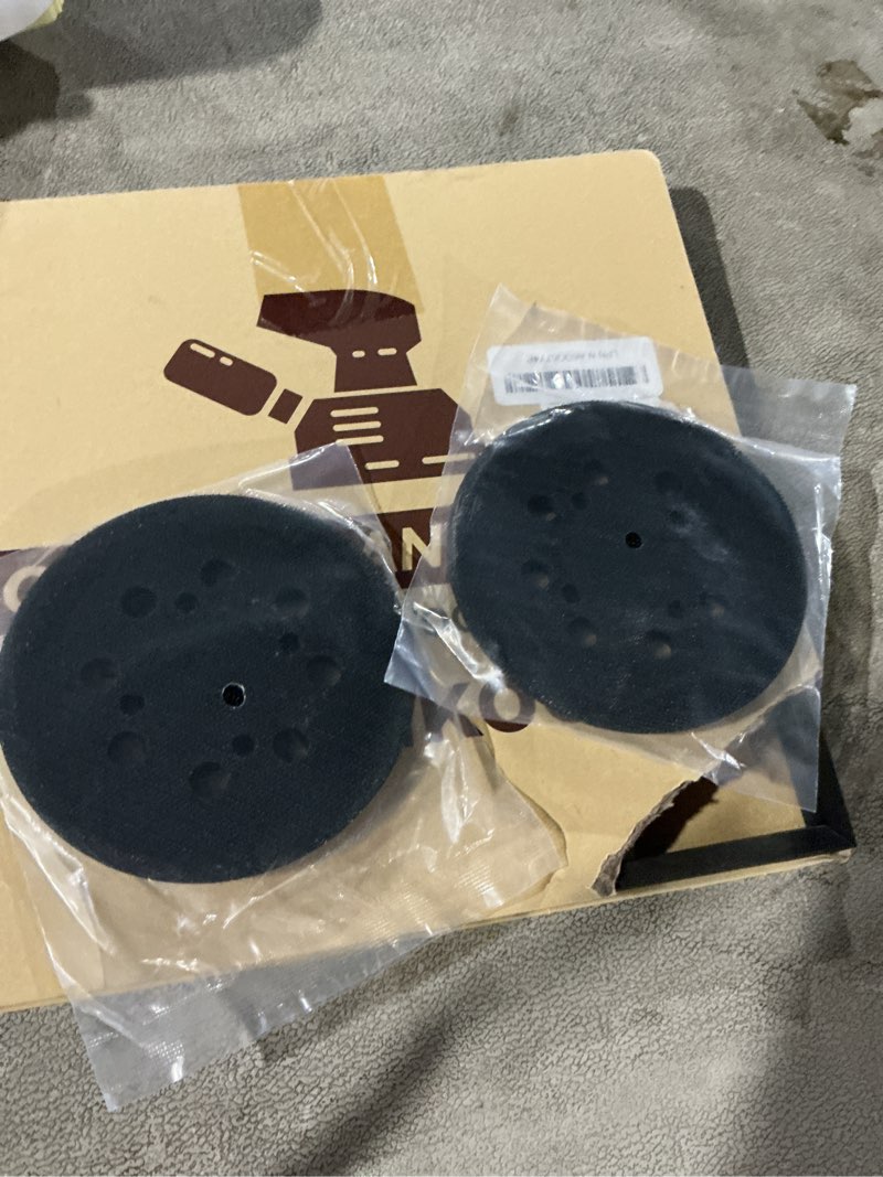 Condition photo showing Good Condition for Sander Pad Replacement for Dewalt, 4 Pack 5" 8 Hole Hook and Loop Orbital Sander Metal Pad Compatible with DeWalt DWE6421 6421K DWE6423 6423K DCW210B Random Orbital Sanders (4 Screw Holes) 4 Screw Holes Metal Pad 4 PACK