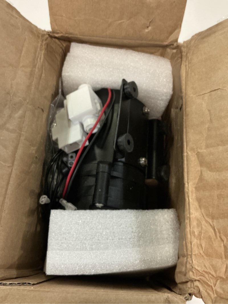 Condition photo showing Good Condition for 6800 booster pump kit, suitable for household reverse osmosis water filtration system standards or manifolds up to 100 gpd,bring a high-voltage switch