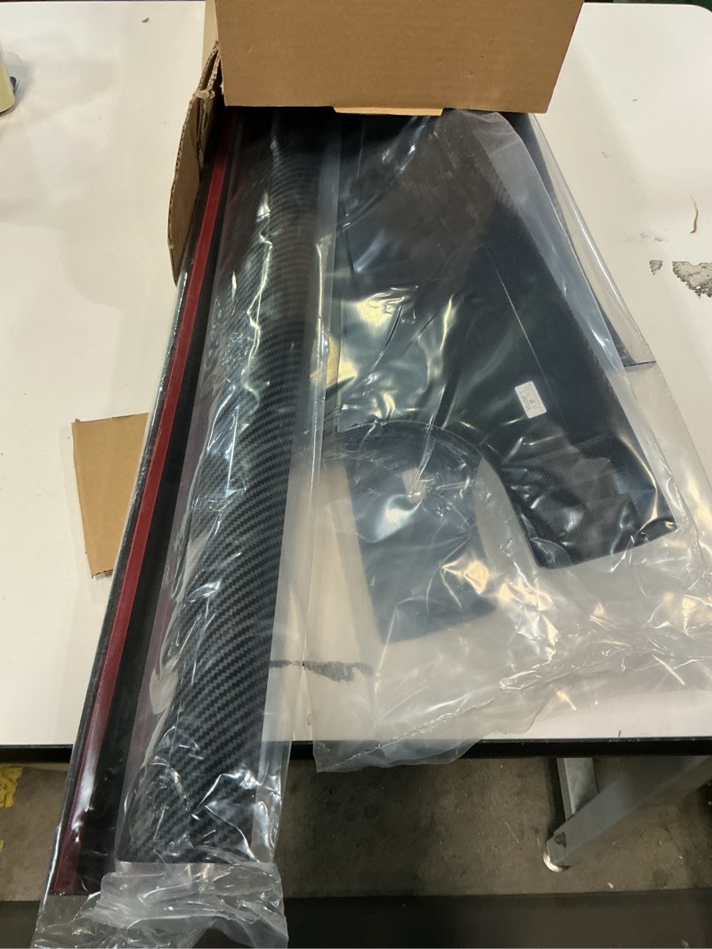 Condition photo showing Good Condition for Door Sill Protector for Tesla Model Y, 4 Pieces Door Entry Protectors Strips for Inner Side, Tesla Model Y Accessories 2021 2022 2023 2024 for 5-Seater, Glossy Carbon Fiber Pattern Model Y-Inner Part