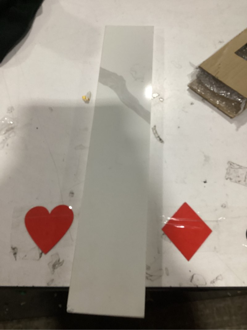 Condition photo showing Good Condition for allen + roth 4-in H x 21.25-in L Calacatta White Quartz Bathroom Side splash