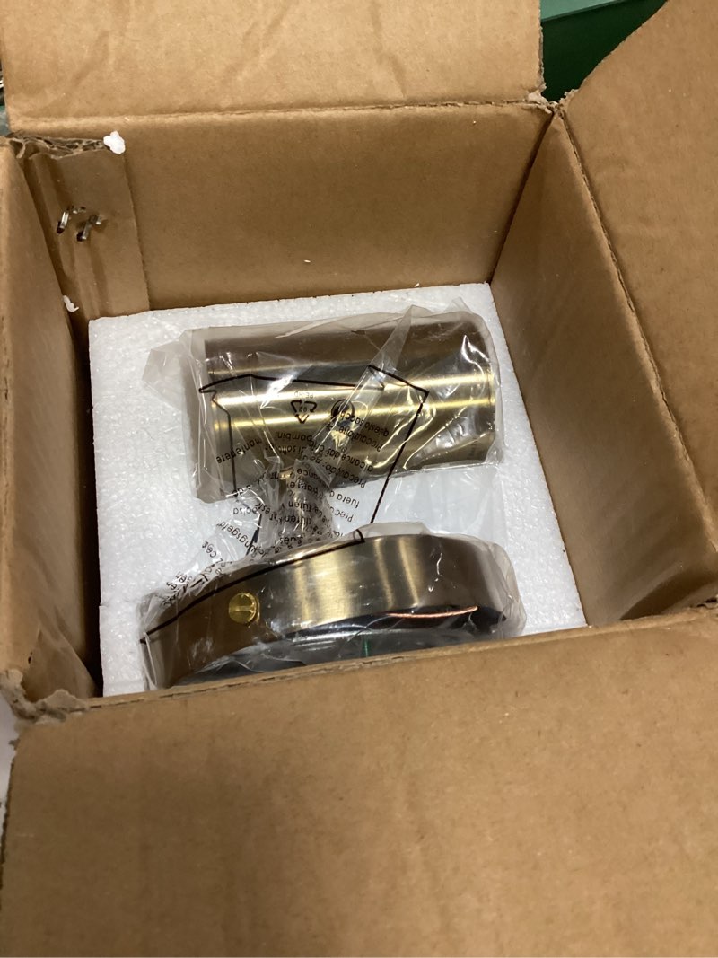 Condition photo showing Good Condition for gold wall sconce, modern wall light fixture, led track lighting with gu10 bulb for bedroom entryway bathroom kitchen,cksl4830-1w-bb-b 1-light brass gold with cover 1 pack