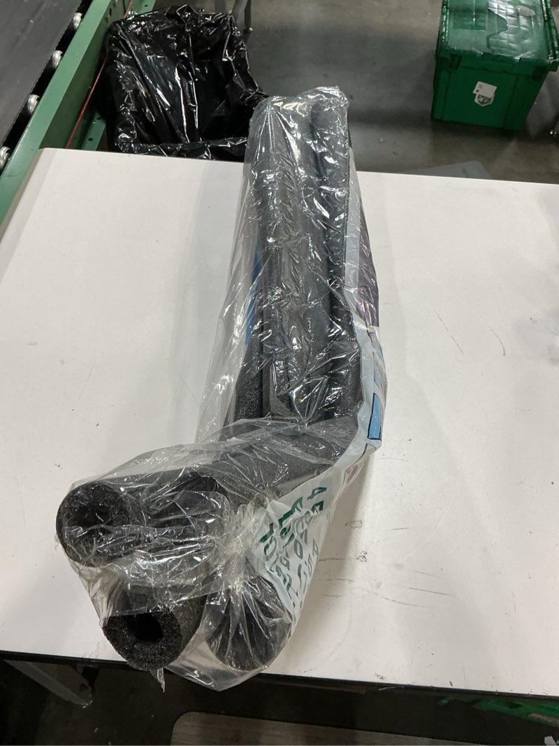 Condition photo showing As Is for duck brand 12 ft. long foam pipe cover , fits .75 in. pipes, black