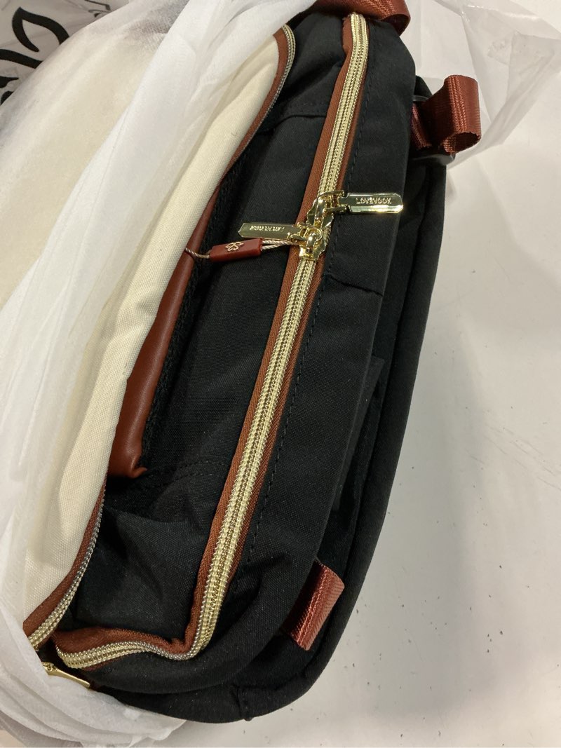 Condition photo showing Good Condition for lovevook 40l travel backpack for women & men - 17.3 inch carry on backpack & personal item backpack for airlines, spacious and durable design, with 3 packing cubes large-40l-4pcs black-beige-brown