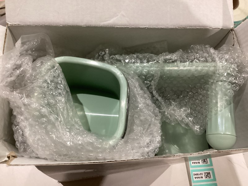 Condition photo showing Good Condition for TOPAA Rotary Cheese Grater with Handle Vegetable Shredder with 5 Blades, Round Mando line Slicer and Food Chopper for Kitchen (Green)