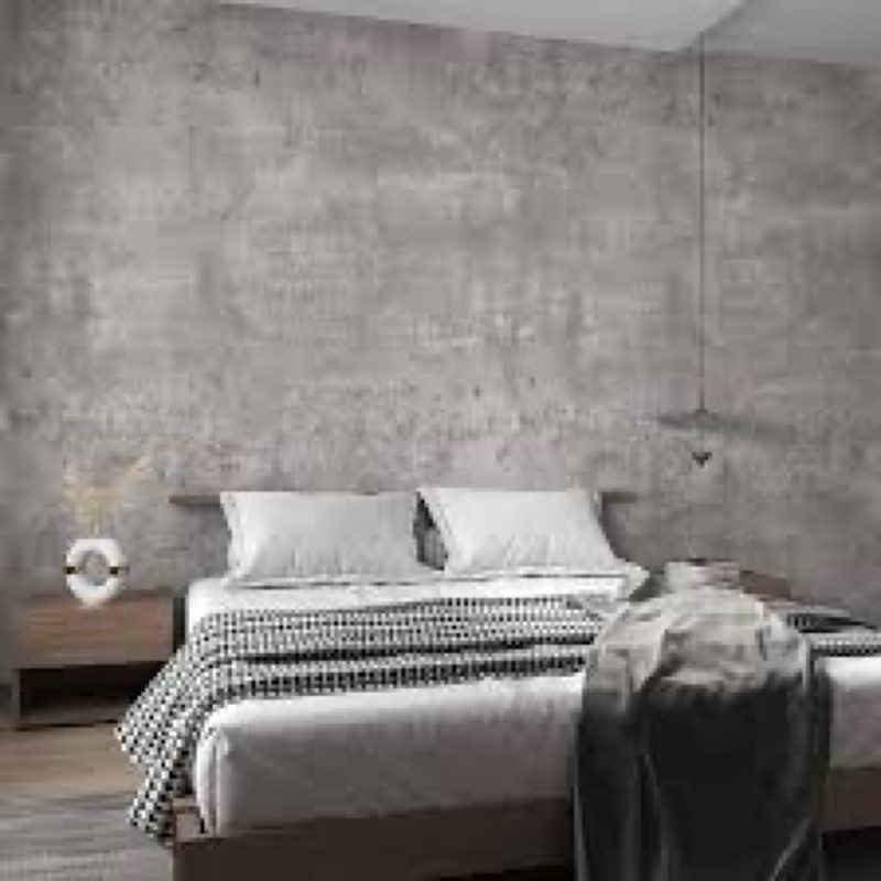 3yecao 48"×79" Long Wide Thick Grey Concrete Wallpaper Peel and Stick Waterproof Light Gray Concrete