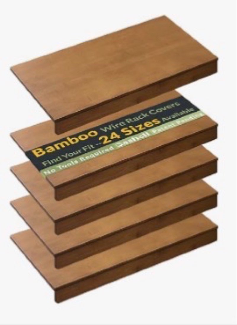 gashell bamboo wire rack covers 24”width x 12”depth 4pcs