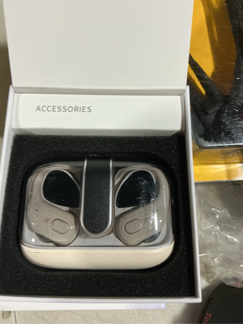 Condition photo showing As Is for haoyuyan wireless earbuds, sports bluetooth headphones, 80hrs playtime ear buds with led power display, noise canceling headset, ipx7 waterproof earphones for workout/running (camel)