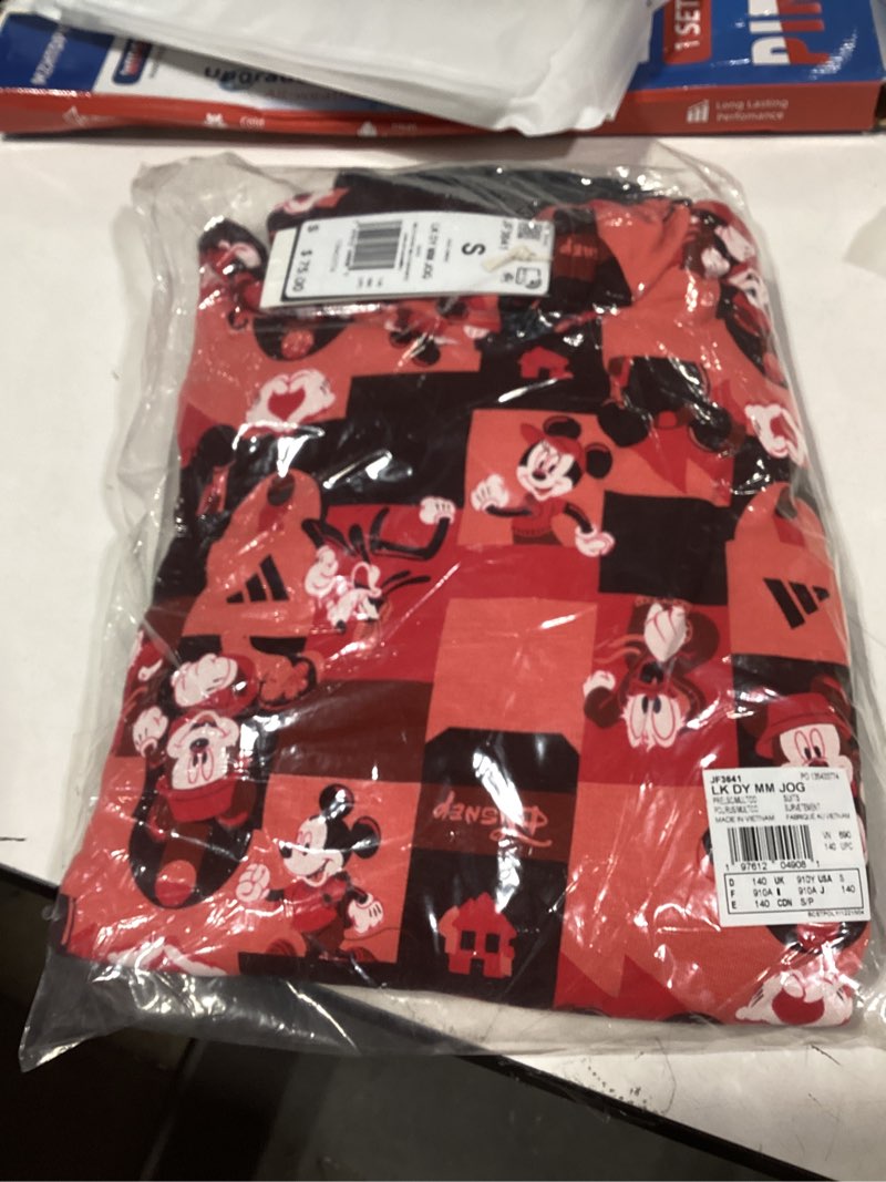 adidas unisex-kids adidas x disney mickey mouse sportswear jogger set, preloved scarlet/multicolor, 
