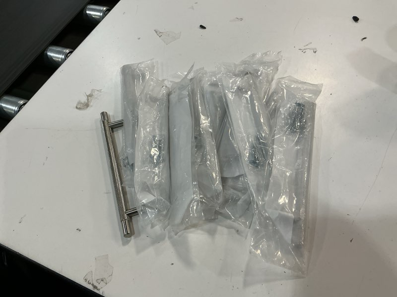 Condition photo showing Good Condition for Alzassbg 10 Pack Black Nickel Cabinet Pulls, 5 Inch(128mm) Hole Centers Knurled Cabinet Handles T Bar Kitchen Pulls for Drawer and Cabinets AL3015AS