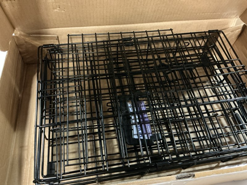 Condition photo showing Good Condition for midwest homes for pets 22-inch icrate for extra-small breeds, up to 15 lbs, single door folding dog crate with divider panel, leak-proof tray & secure latch, portable, durable & easy to assemble 23.0"l x 14.0"w x 16.2"h single door