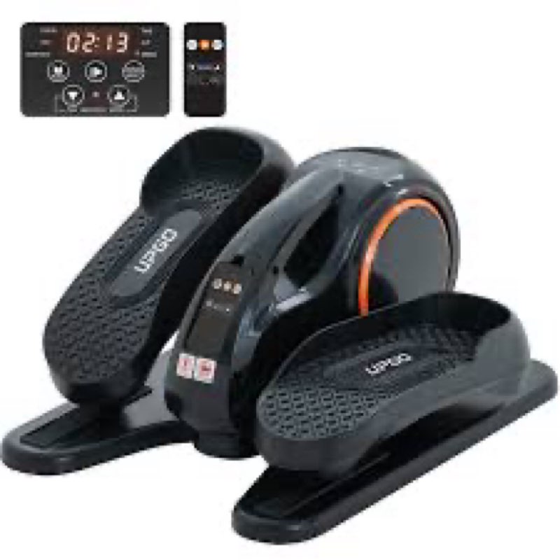 Under Desk Elliptical Machine, Electric Elliptical Leg Exerciser for Seniors with 12 Adjustable, Por