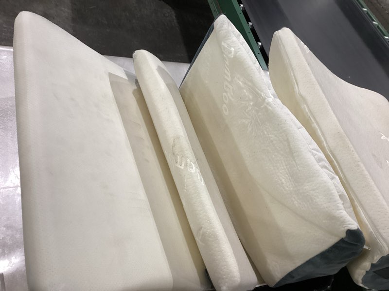 Condition photo showing As Is for Lunix 4pcs Memory Foam Wedge Pillow Set for Back, Knee & Leg Pain Relief, Orthopedic Bed Pillow for Post Surgery, Reflux, GERD, Anti-Snoring, 