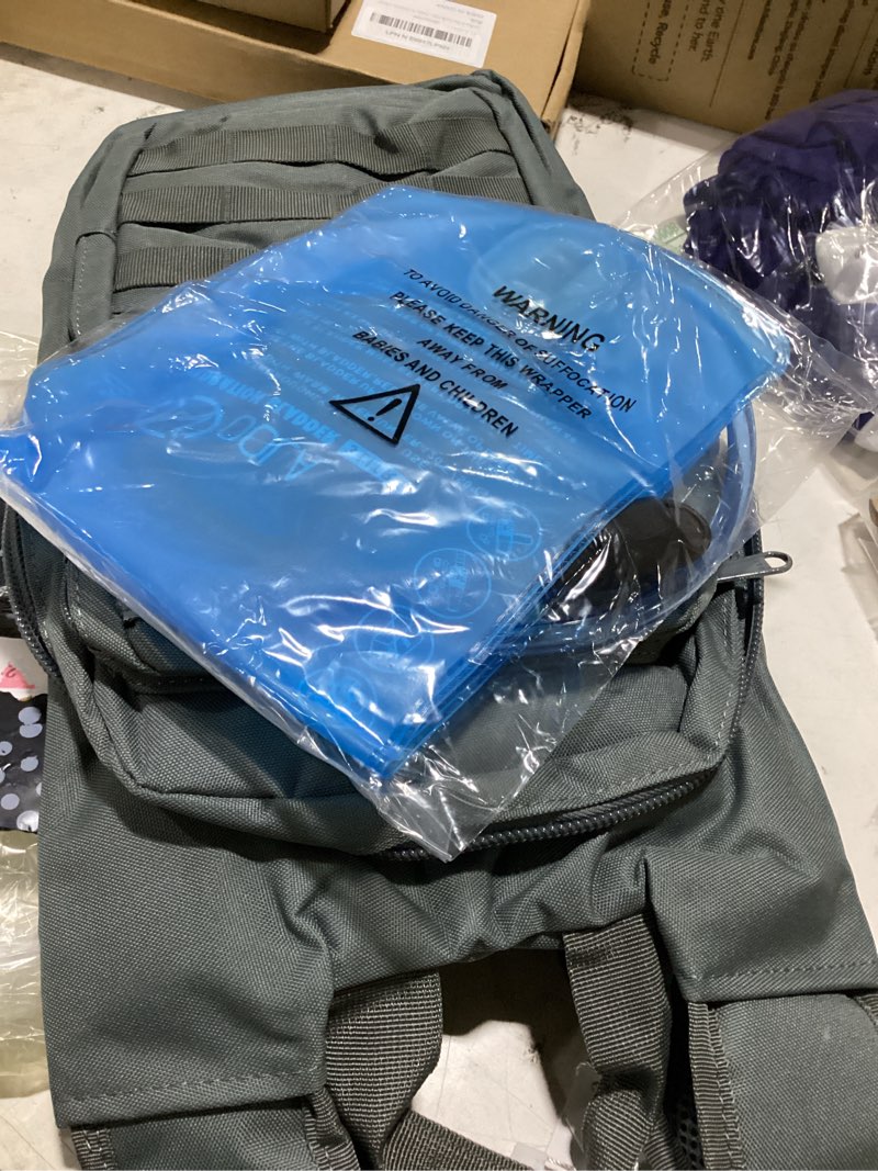 Condition photo showing Good Condition for noola hydration backpack with 3l tpu water bladder, tactical molle water backpack for men women, hydration pack for hiking, biking, running and climbing grey
