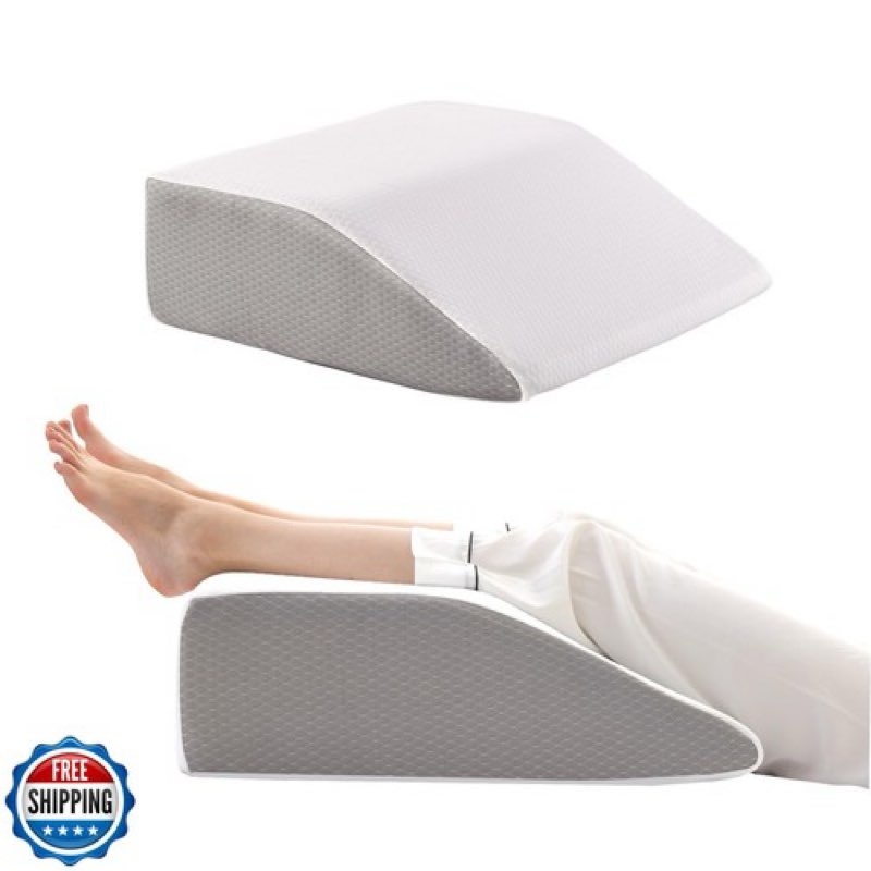 bedluxe leg pillow, 8inch leg elevating pillow for after surgery, blood circ