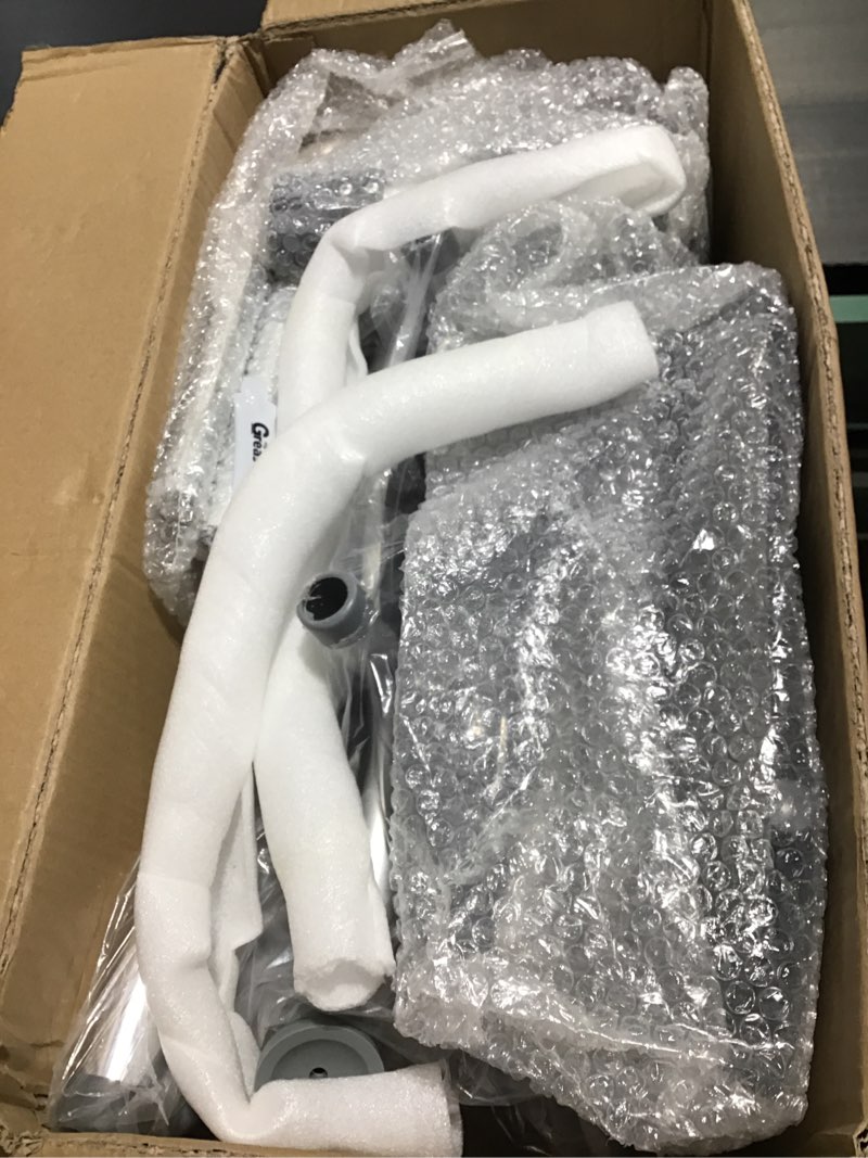 Condition photo showing As Is for Sliding Shower Chair with Swivel Seat, Rotating Tub Transfer Bench Shower Bench with Padded Seat and Backrest for Elderly and Disabled, Gray Standard-Gray