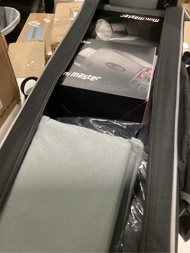 Condition photo showing New/Like New for Godox Studio Flash Light Kit for Photography, Strobe Softbox Lighting Kit, 2x180W Daylight Compact Monolight with Flash Trigger, Softbox, Light Stands, Reflector Storage Bag, Umbrella, AC 110V Powered K180A kit