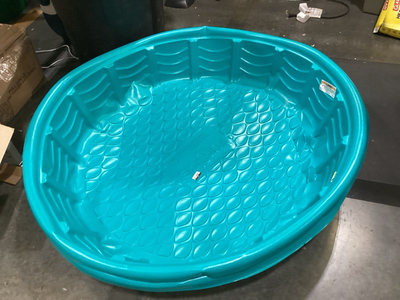 Condition photo showing As Is for wading kiddie pool - sun squad™ blue : hard plastic kids pool, hdpe material