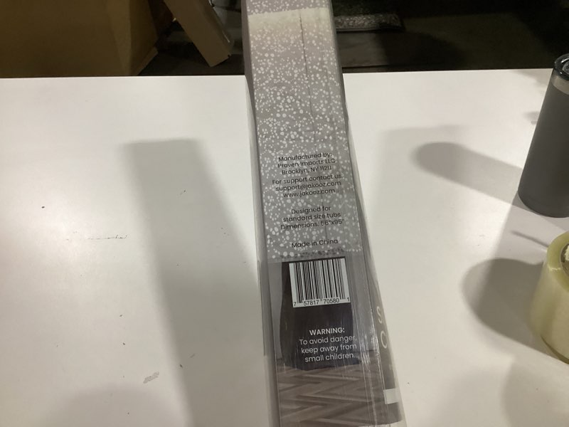 Condition photo showing Good Condition for Jakooz Rollup Shower Curtain for Bathroom. Waterproof, 100% PEVA, Heavy Duty Shower Roller Blind Curtain for Bathtub. No Rods, No Hooks, No Rings! (56"x95")