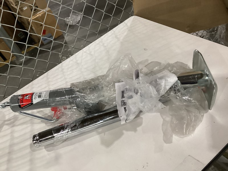 Condition photo showing As Is for Bulldog 1514010117 Gray Universal 10" Topwind Travel Weld-On Trailer Jack with Base (2,000 lbs. Lift Capacity)