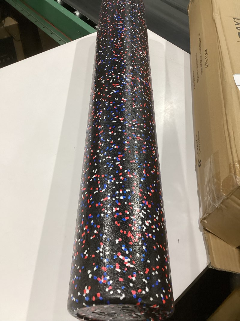 Condition photo showing Good Condition for day 1 fitness high density muscle foam rollers - sports massage rollers for stretching, physical therapy, deep tissue, myofascial release - ideal for exercise and pain relief – usa speckled, 36” 36" usa speckled