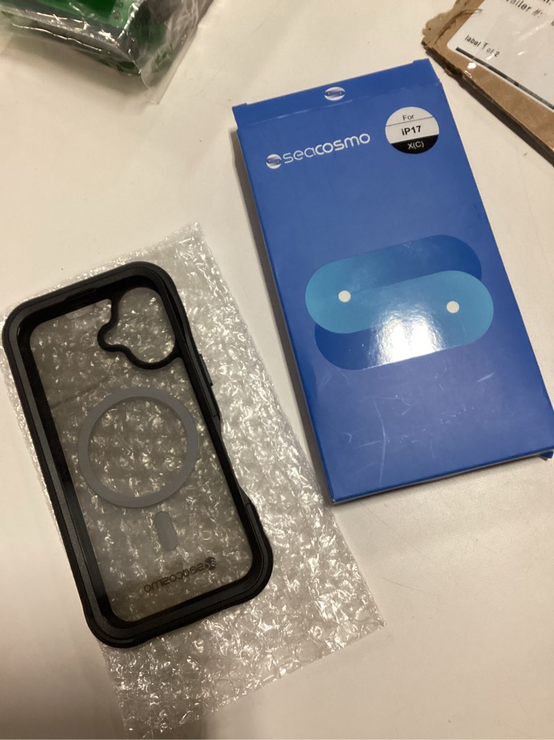 Condition photo showing As Is for seacosmo for iPhone 17 Case, Full Body Bumper with Built-in 9H Tempered Glass Privacy Screen Protect