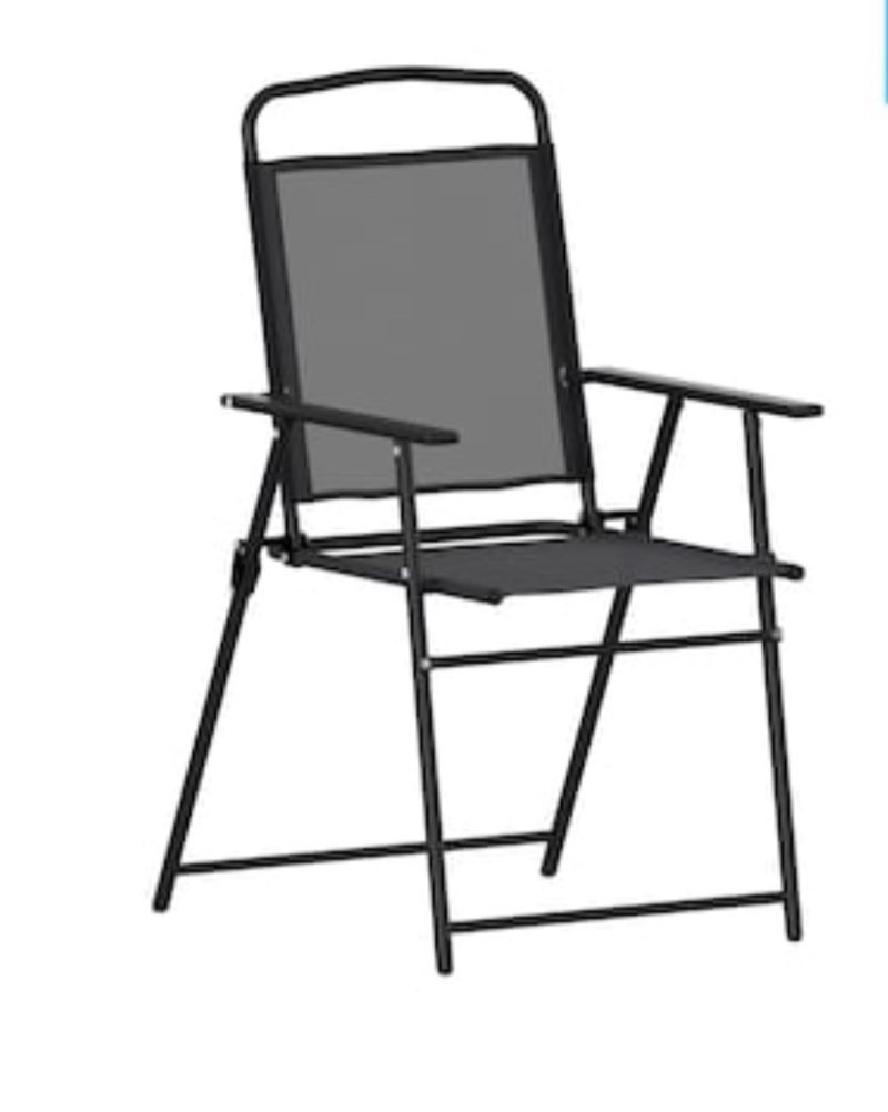 flash furniture set of 1 mystic folding patio sling chairs; outdoor textilene lawn chairs with