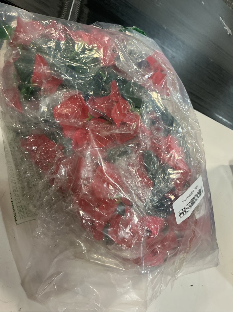 Condition photo showing Good Condition for faux bougainvillea artificial flowers plants for outdoors outside decoration, 2pcs fake flowers silk long trailing vines uv resistant realistic for front door porch planter urn patio balcony yard, mix red hot-pink