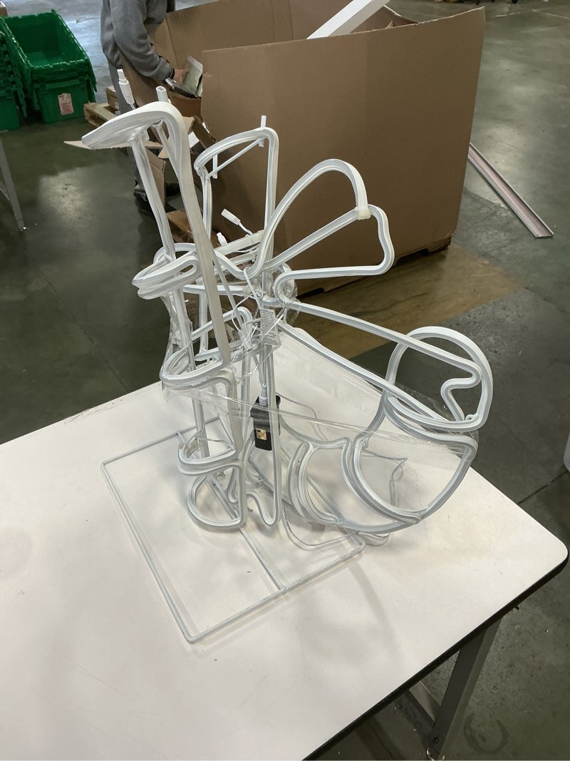 Condition photo showing As Is for GE 4-ft Staybright LED Neon Flex Candy Cane Christmas Decoration