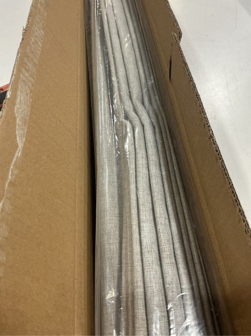 Condition photo showing New/Like New for LazBlinds No Drill Roman Shades for Windows, Cordless Blackout Window Shades with UV Protection, Polyester Fabric for Bedroom & Living Room, 37" W x 64" H, Beige Blackout - Faux Linen - Beige 37"W x 64"H