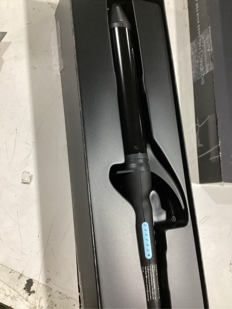 Condition photo showing Good Condition for bio ionic long barrel styler  1.5  curling iron  curling wand  adjustable heat  hair curler