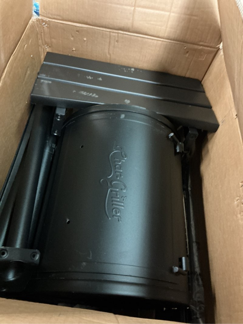 Condition photo showing As Is for Char-Griller®Smokin Pro Charcoal Grill and Offset Smoker with Side Fire Box, Dual Damper Control, Chrome Plated Steel Warming Rack, 1,130 Cooking Square Inches in Black, Model CG30044223