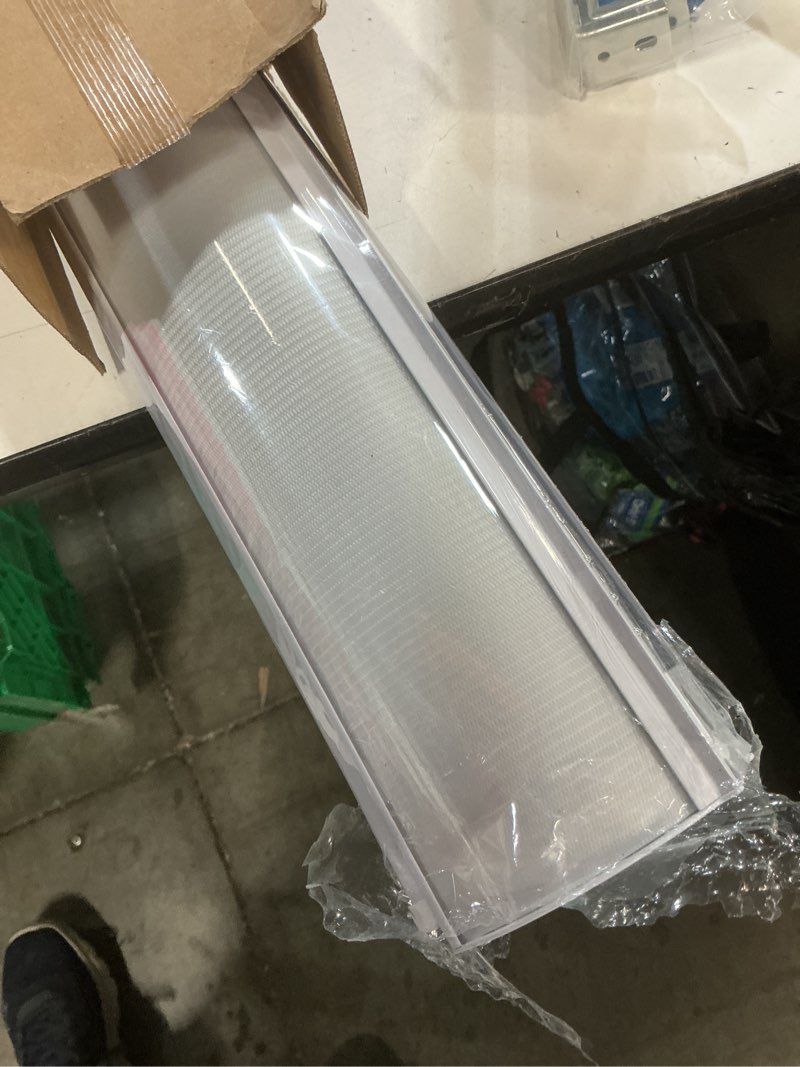 Condition photo showing Good Condition for jiangpin textile cordless zebra blinds for indoor windows free-stop zebra shades dual layer light filtering sheer shades roller window blinds for home (47\" w x 72\" h, white)