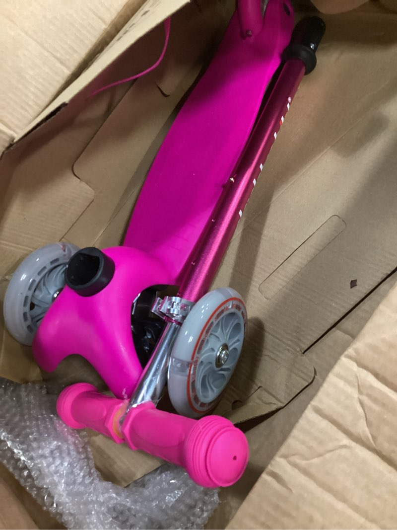 Condition photo showing As Is for 3 Wheel Scooters for Kids, Kick Scooter for Toddlers 3-6 Years Old, Boys and Girls Scooter with Light Up Wheels, Mini Scooter for Children Pink
