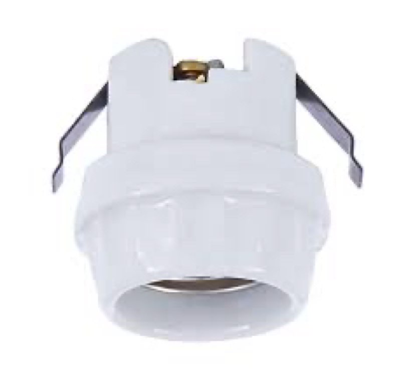 D110 MEDIUM BASE PORCELAN SNAP-IN SOCKET MOUNTING HOLE 1-17/32”, 10 units