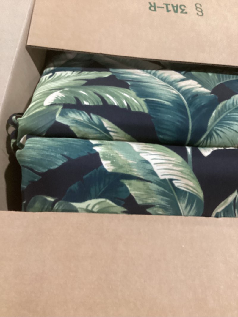 Condition photo showing Good Condition for arden outdoor midback chair cushion, 18 x 16.5, water repellent, fade resistant 18 x 16.5, onyx cebu