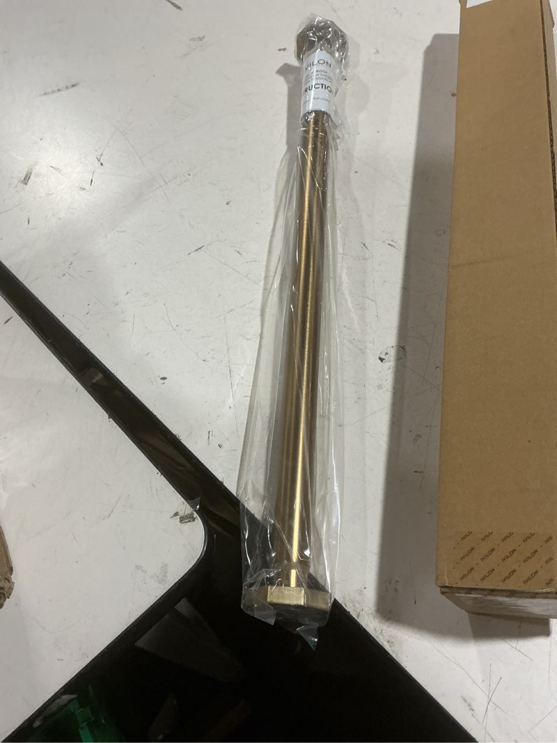Condition photo showing Good Condition for ivilon tension curtain rod - hexagonal spring tension rod for windows or shower, 24 to 36 inch, warm gold 24" to 36" warm gold
