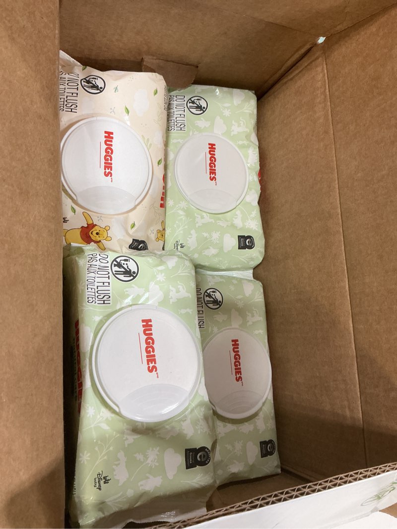 Condition photo showing New/Like New for huggies natural care sensitive baby wipes, unscented, hypoallergenic, 99% purified water, 9 flip-top packs (504 wipes total) 56 count (pack of 9)
