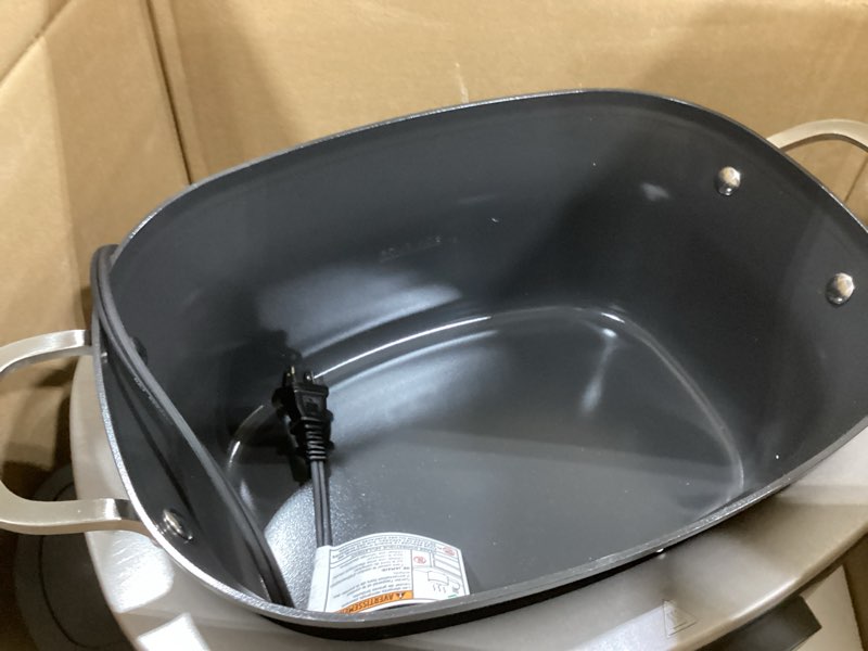 Condition photo showing As Is for ninja® 12-in-1 possiblecooker™ plus | 8.5-qt - sous vide & proof multi-cooker | slow cooker, dutch oven & more | glass lid & integrated spoon | nonstick | oven safe pot to 500°f | black | mc1010 black 8.5 quarts