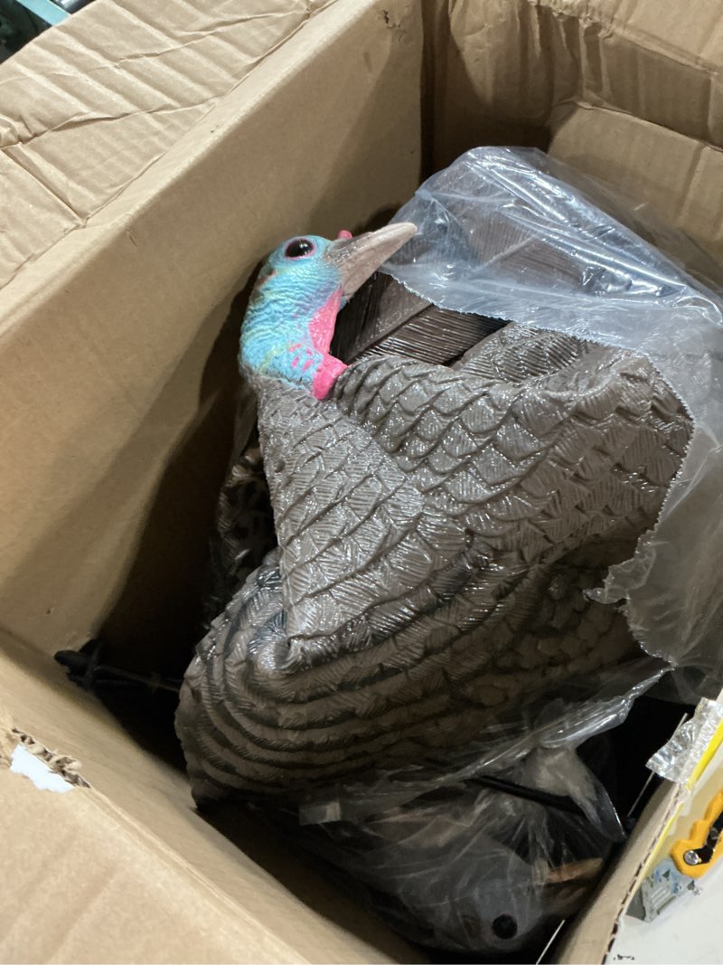 Condition photo showing New/Like New for hunters specialties hs strut lite flock jake & feeding hen & upright hen turkey foldable hollow relaxed body realistic3-pack combo set decoys