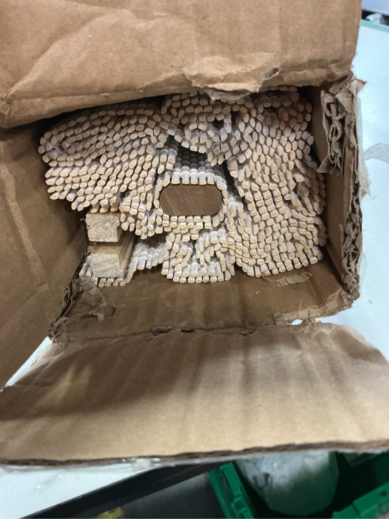 Condition photo showing As Is for Eclipse Bamboo Roman Shades for Windows (27" x 72"), Semi-Privacy Light-Filtering Cordless Blinds for Bedroom, Living Room, or Office, Safe for Kids & Pets, Easy Mounting Interior Blinds, White