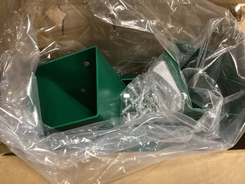 benelabel a-frame middle swing set brackets, heavy duty steel swing set hardware with mounting hardware, diy swing set bracket swing set kit for 2 (4x4) legs & 1 (4x6) beam, green