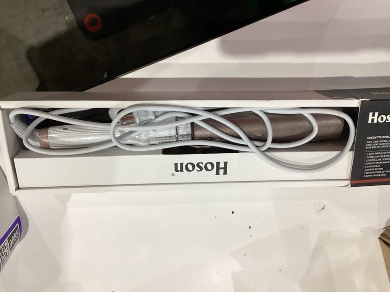 Hoson 2 Inch Curling Iron Large Barrel, Long Barrel Curling Wand Dual Voltage, Ceramic Tourmaline Coating with LCD Display, Glove Include 2 inches