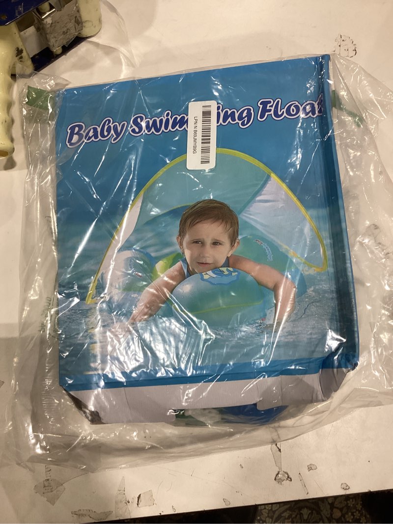 Condition photo showing Good Condition for Swimbobo Baby Swimming Float Kids Inflatable Swim Ring with Safety Support Bottom Swimming Pool Accessories for 3-36 Months Large Blue Dolphin