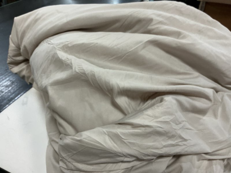 Condition photo showing As Is for rosgonia california king comforter set beige, 3pcs (1 boho cal king comforter & 2 pillowcases), all season bedding soft bedspread blanket quilt california king comforter 104"x96" beige