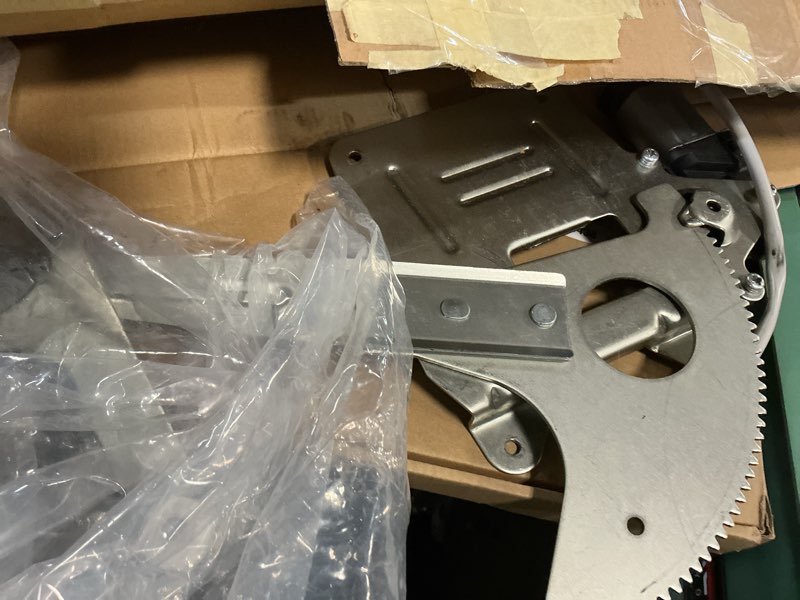 Condition photo showing As Is for obaee 741-844 front left driver side power window regulator with motor, compatible with chevy s10/ gmc sonoma 1994-2004, chevy blazer 1995-2005, oldsmobile bravada/gmc jimmy 1996-2001